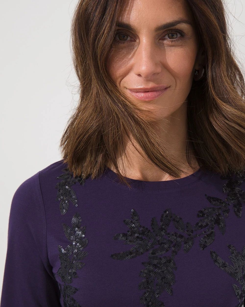 Sequin Long Sleeve Tee