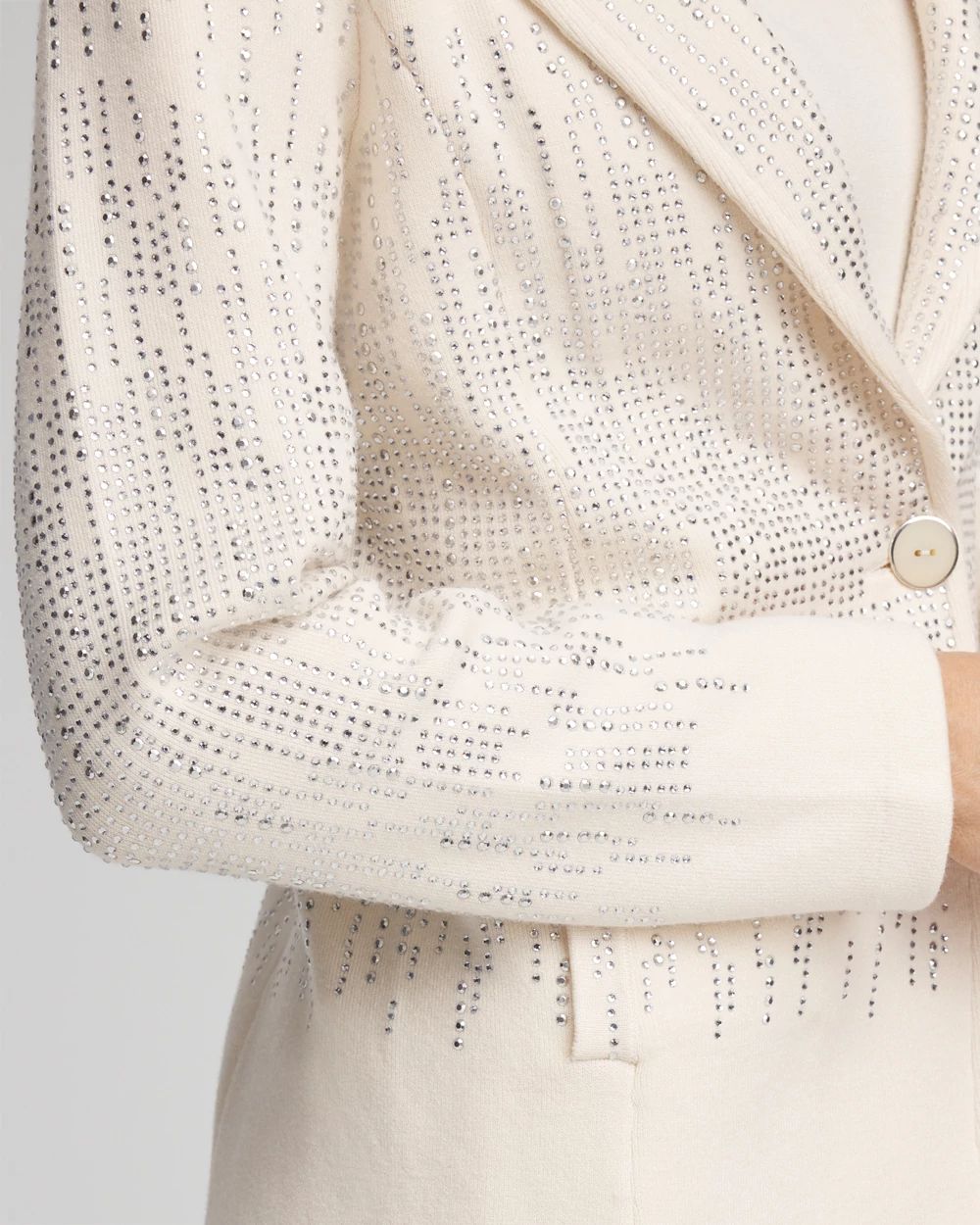 Embellished Sweater Blazer