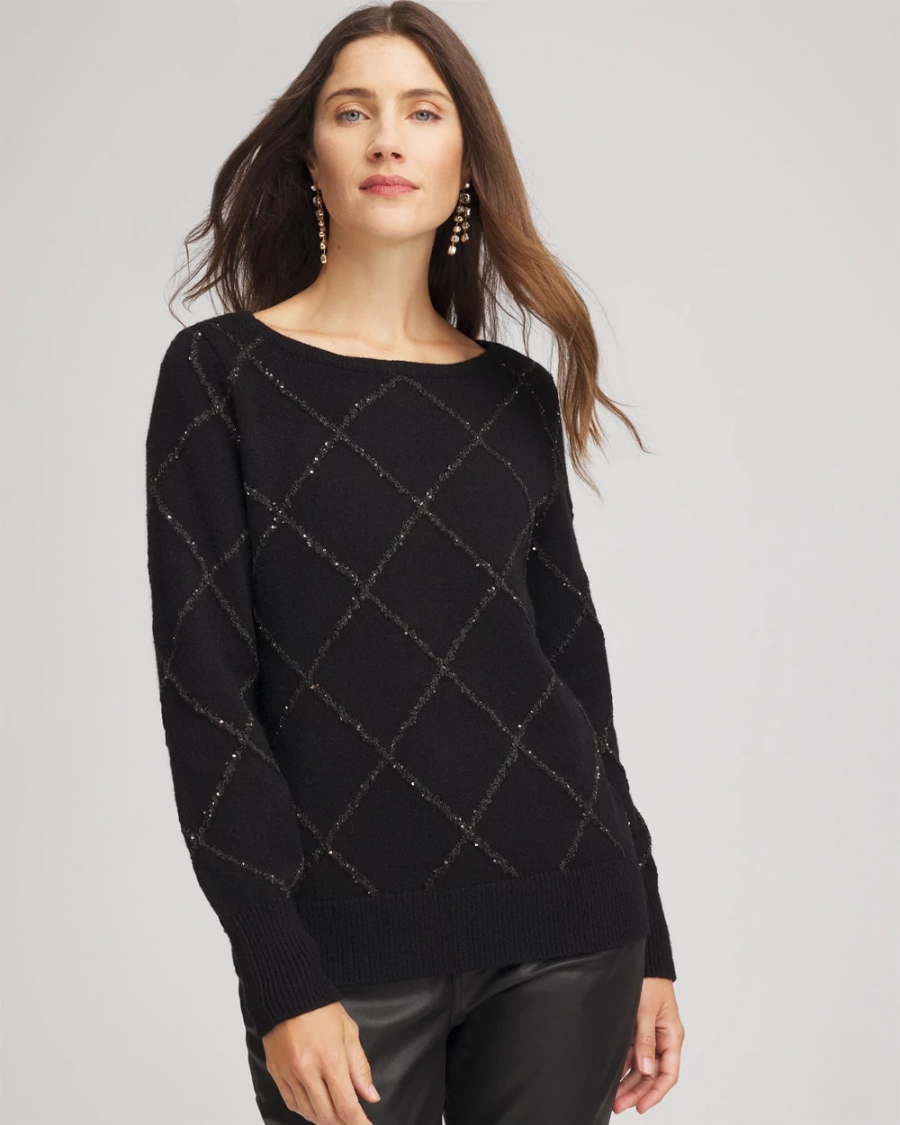 Sparkling Diamonds Pullover Sweater