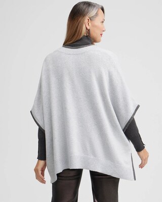 Y-neck Sweater Poncho