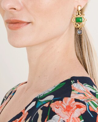 Multi-Stone Chandelier Earrings