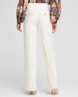 Pull-On Wide Leg Jeans