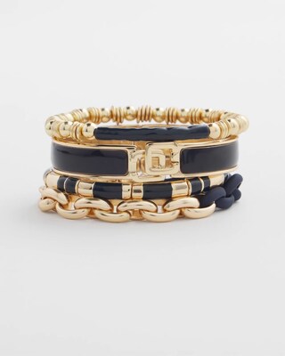Navy Chico's Click Bangle