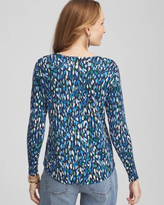 V-Neck Printed Pullover click to view larger image.