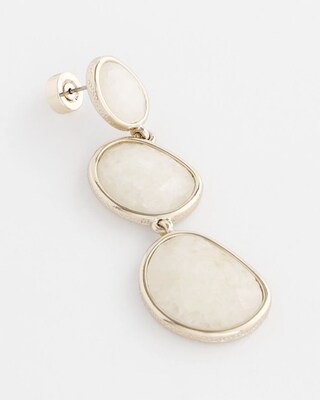 No Droop™ Genuine Jade Stone Drop Earrings click to view larger image.