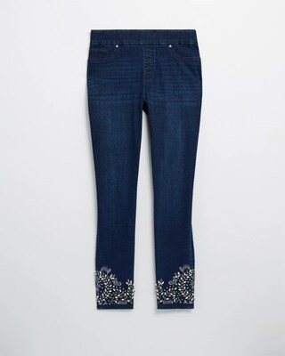 Jeweled Hem Pull-on Jeggings