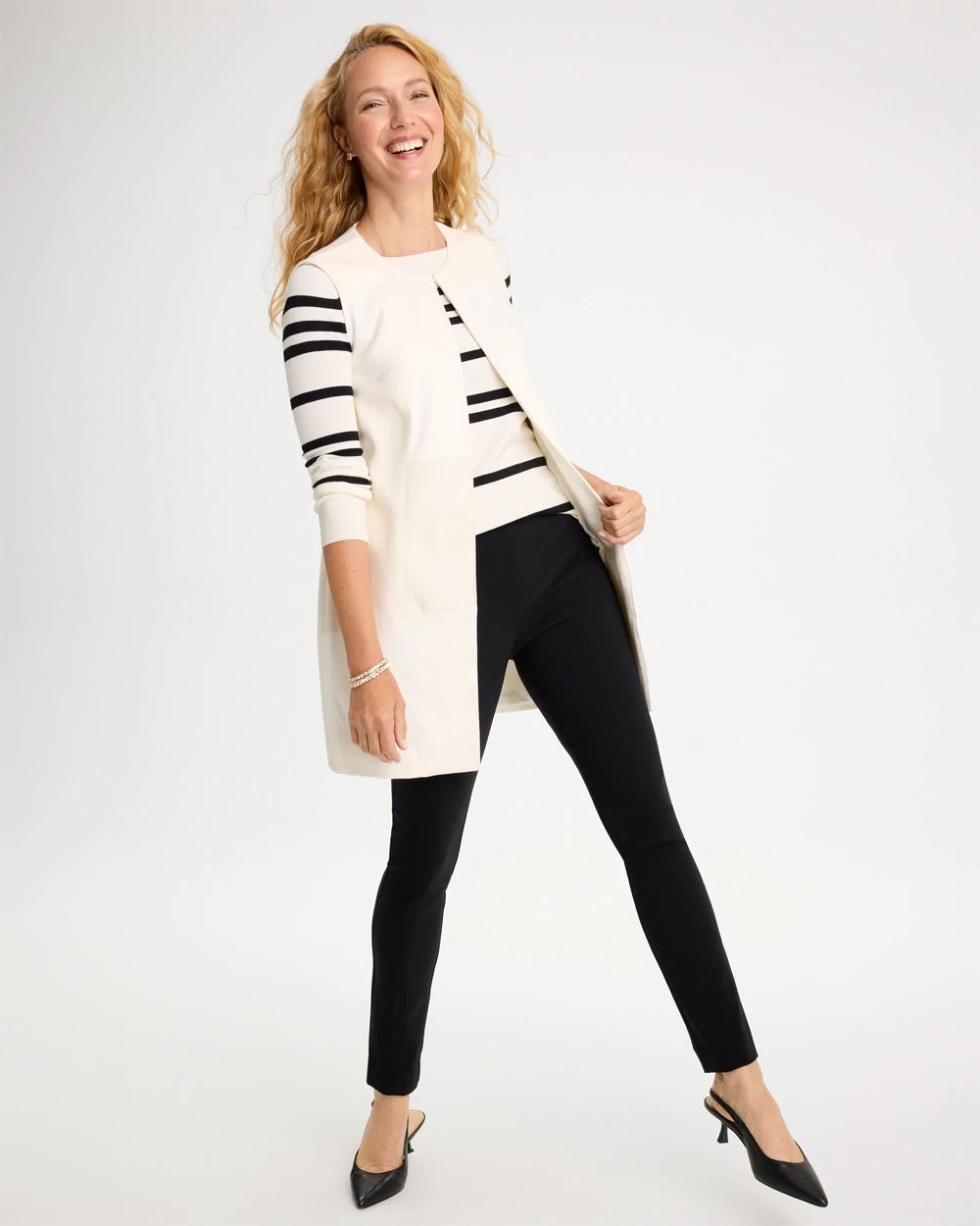 Petite Juliet Knit Slim Ankle Pants