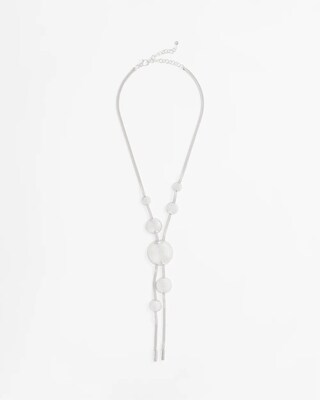 Silver Loop Drop Necklace