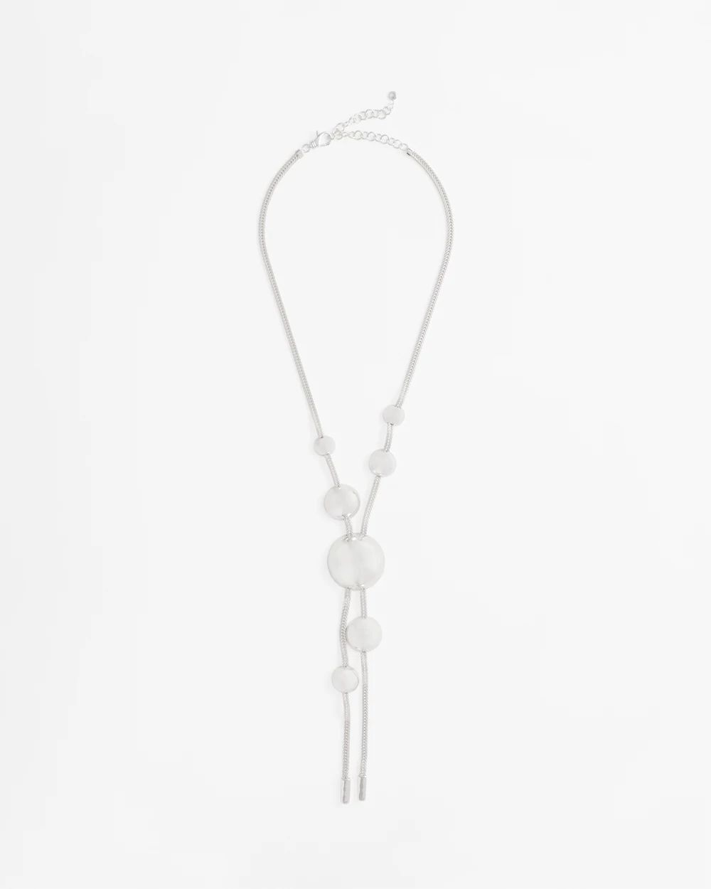 Silver Loop Drop Necklace