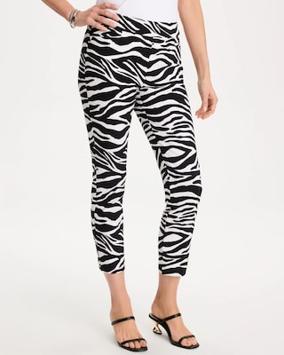 Petite Zebra Brigitte™ Slim Pull-On Crop Pant