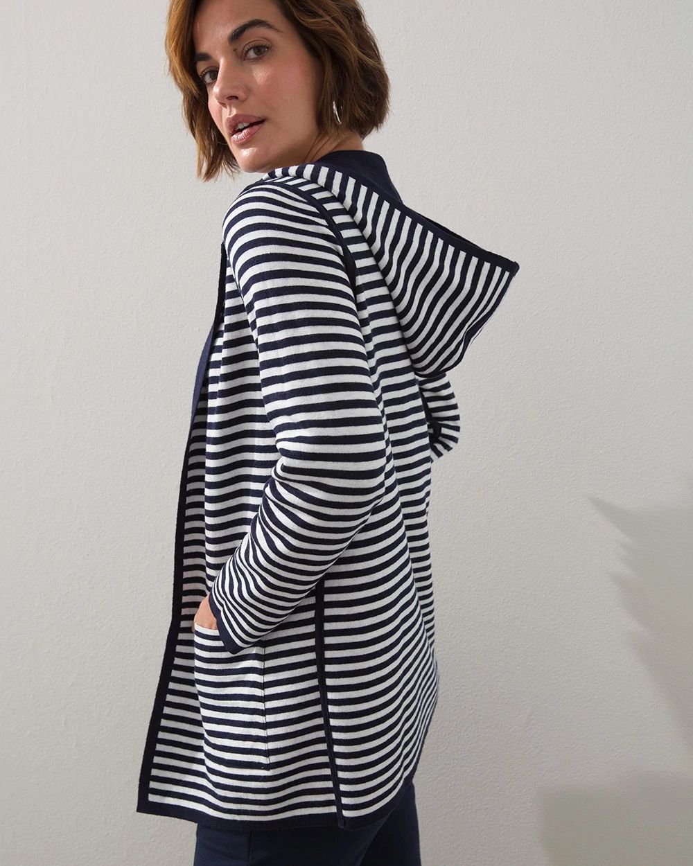Zenergy Cotton-Cashmere Reversible Cardigan
