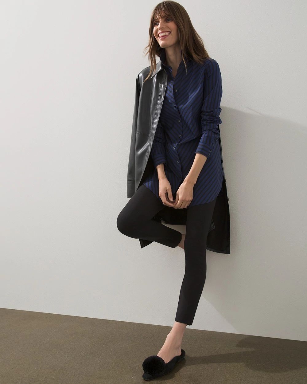No Iron™ Stretch Imperial Stripe Tunic