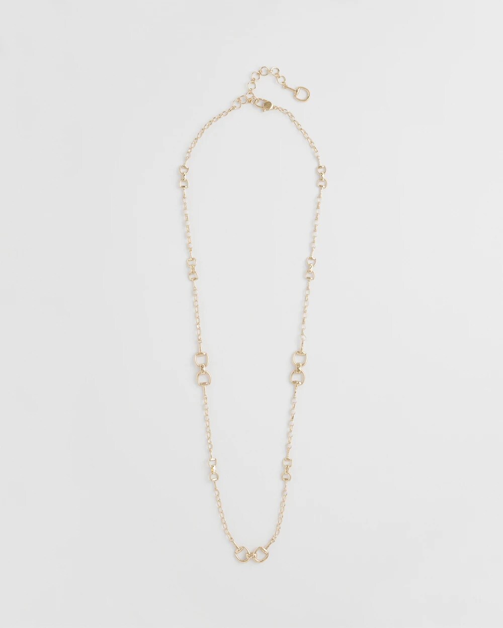 Equestrian Horsebit Long Link Necklace