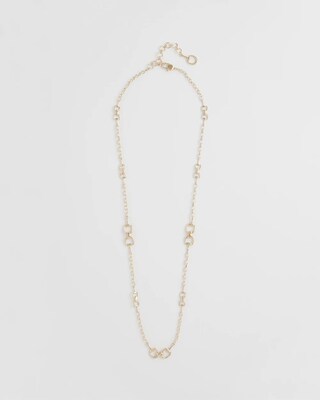 Equestrian Horsebit Long Link Necklace click to view larger image.