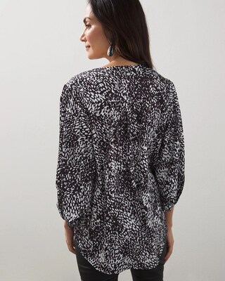 Textured Tie-Front Top
