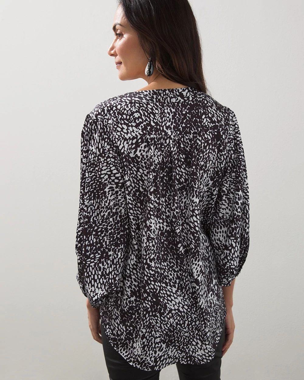 Textured Tie-Front Top