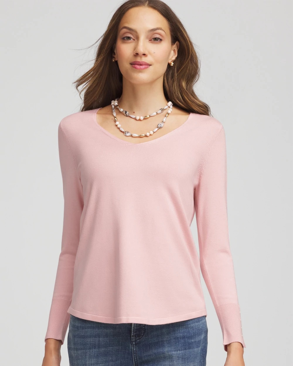 Ella V-Neck Pullover Sweater