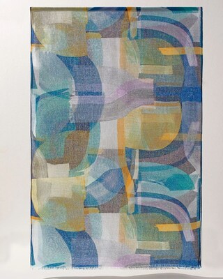 Paint Stroke Print Oblong Scarf