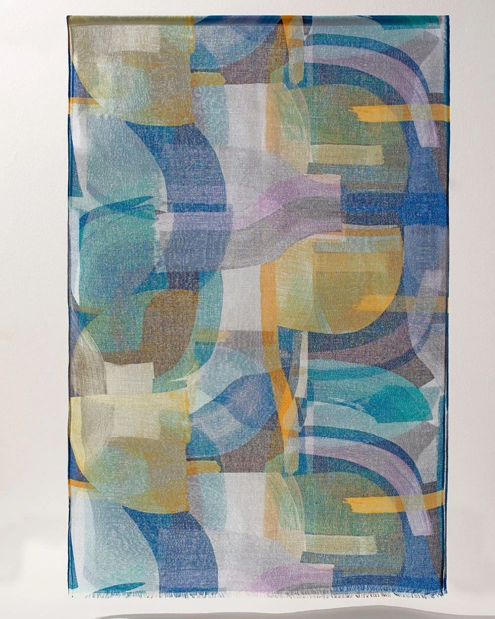 Paint Stroke Print Oblong Scarf
