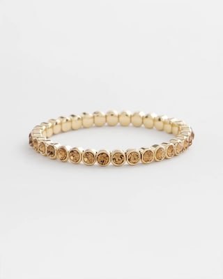 Amber Hues Shiny Stretch Bracelet click to view larger image.