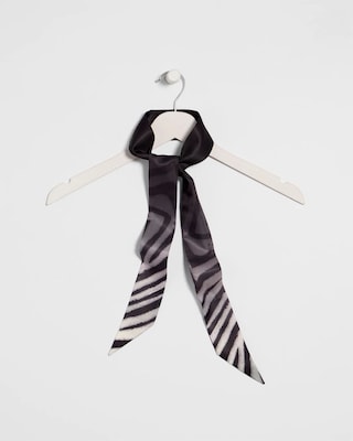 Ombre Zebra Animal Print Skinny Scarf