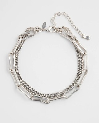 Silver Tone Collar Necklace