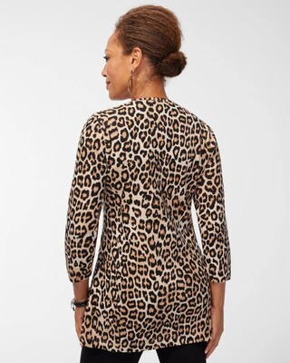 Pima Cheetah Everyday Button Tunic