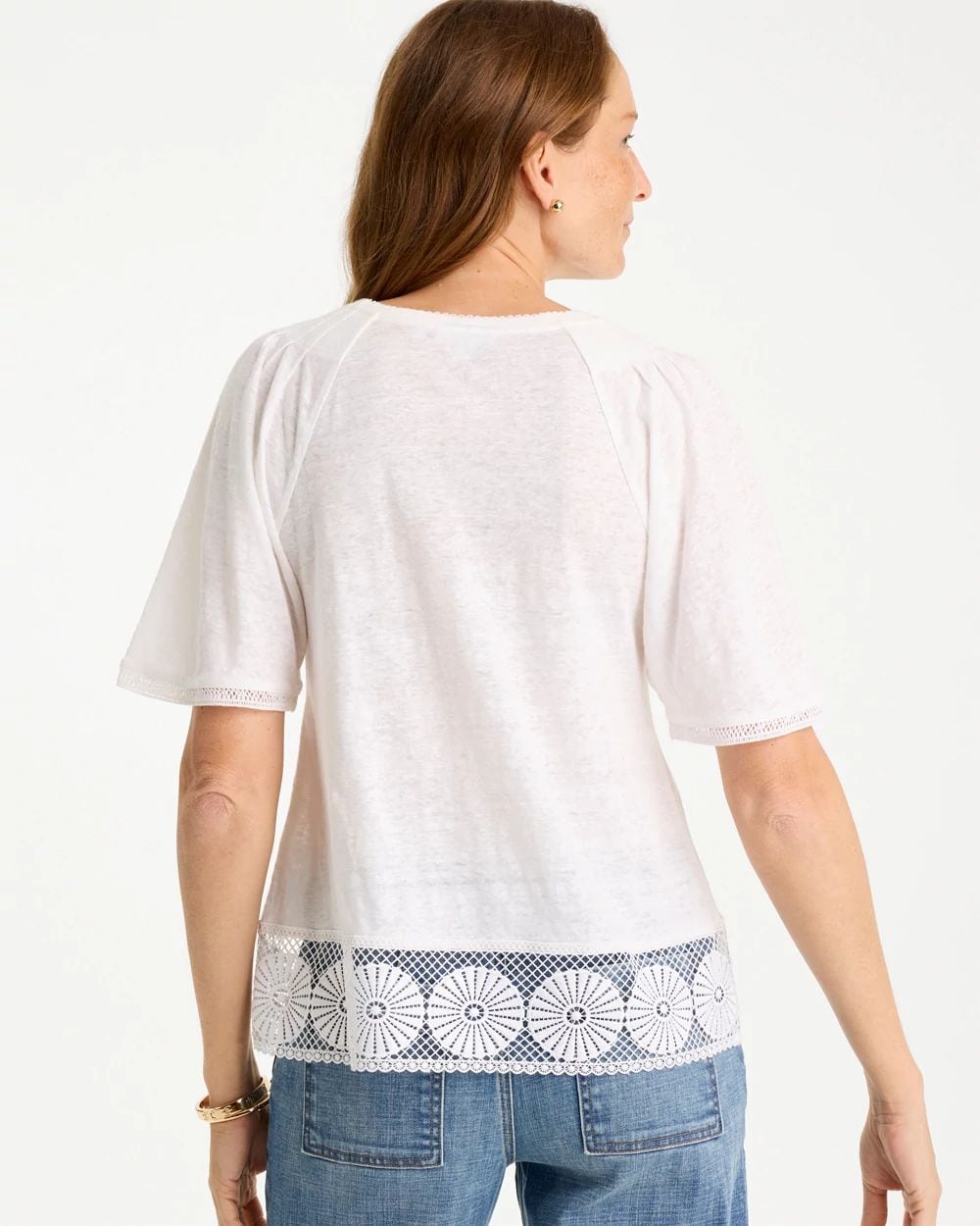 Linen Crochet Tee
