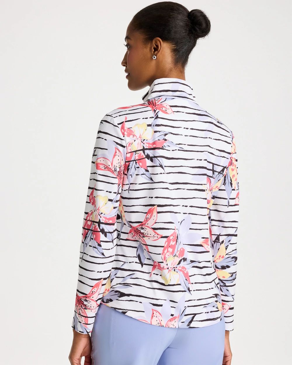 Zenergy® UPF Lily Print Half Zip