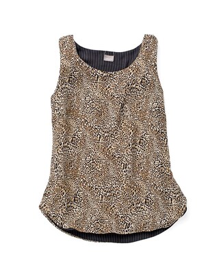Reversible Striped to Animal-Print Tank