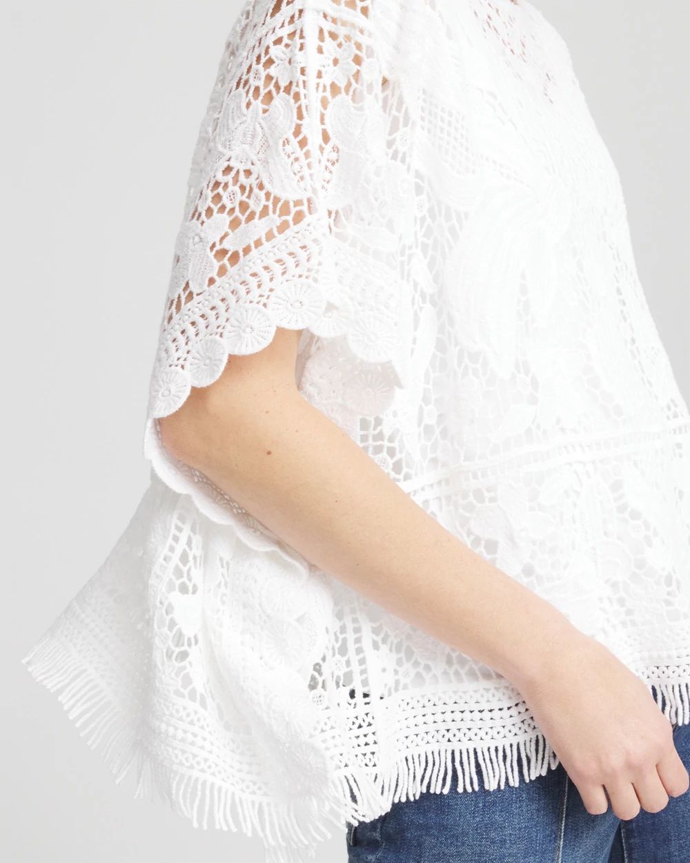 Lace Crochet Poncho click to view larger image.