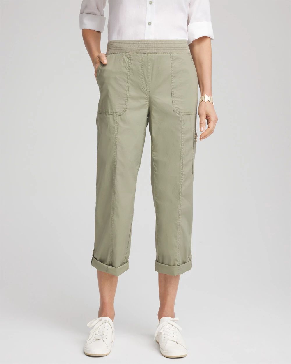 Poplin Cropped Pants