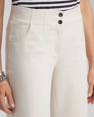 Cotton Stretch Wide Leg Pants click to view larger image.