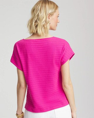 Cap Sleeve Textured Tee click to view larger image.