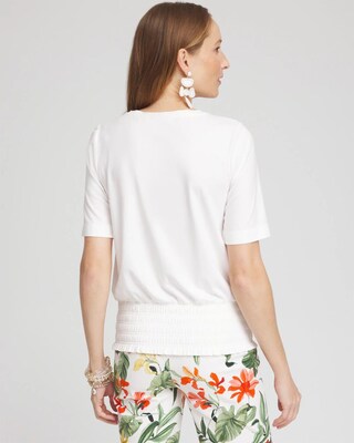 Touch of Cool™ Smocked Waist Tee click to view larger image.