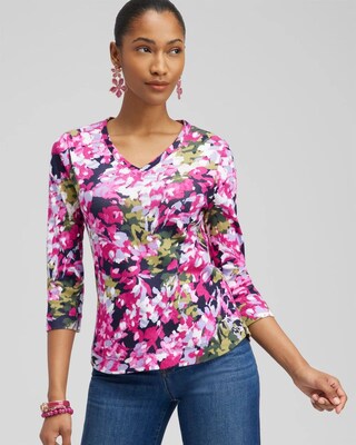 Floral Everyday 3/4 Sleeve Tee