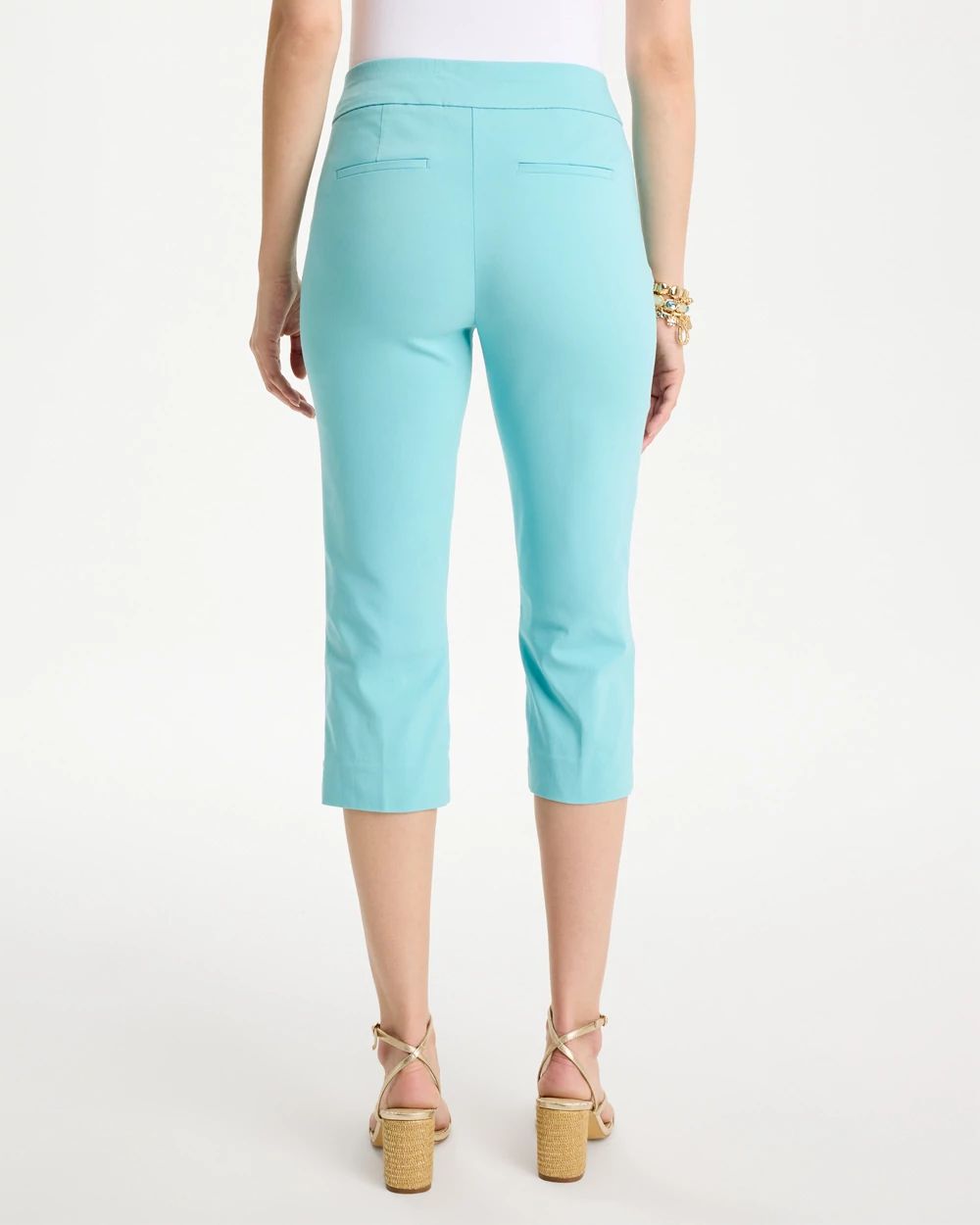 Brigitte™ Slim Rivet Pull-On Capri Pant click to view larger image.