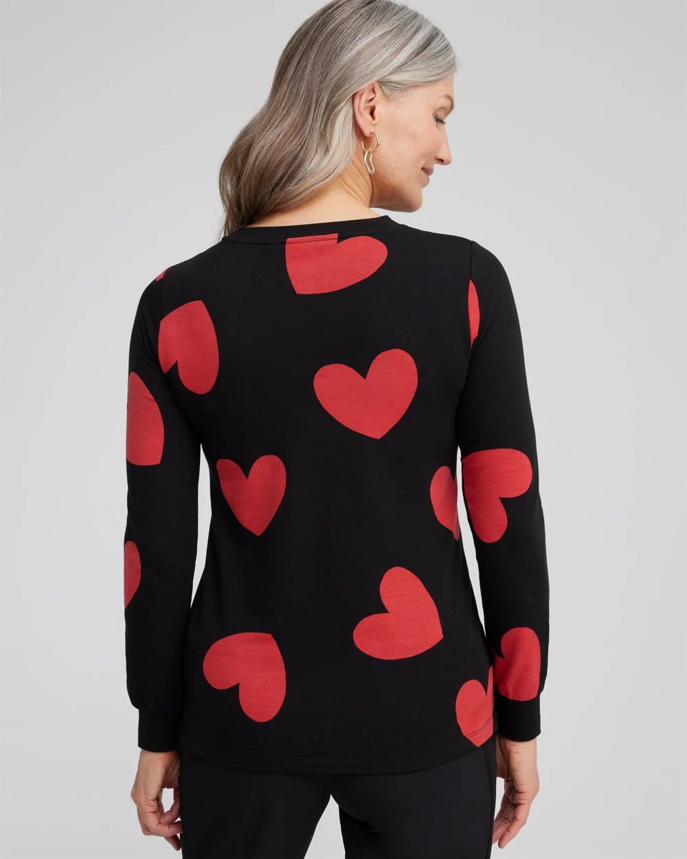 Zenergy® Heart Print Pullover
