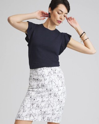 Brigitte Pull-On Floral Skort