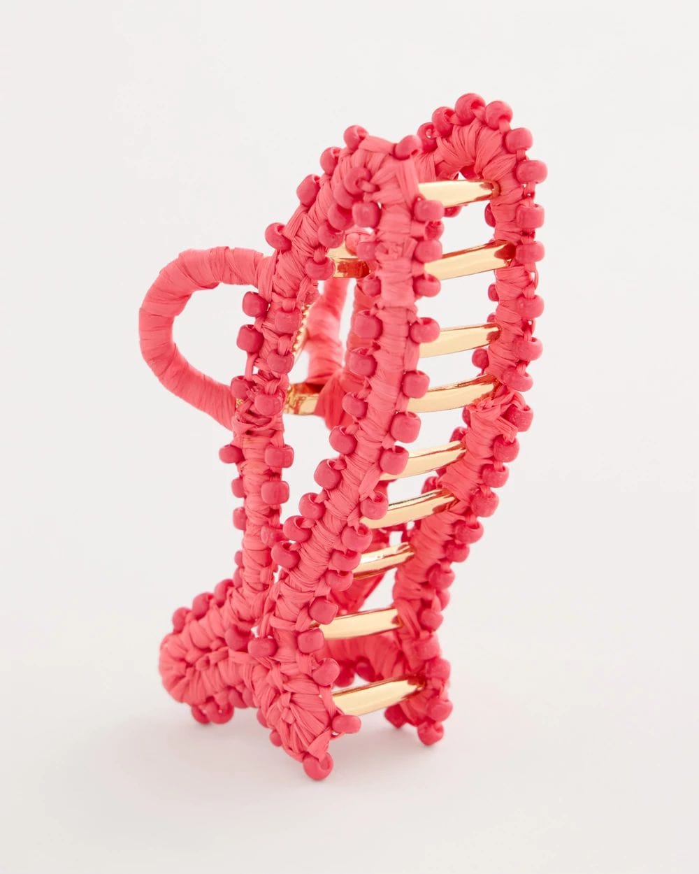 Coral Fish Raffia Hair Clip click to view larger image.