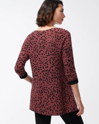 Dot Print Double Knit Tunic