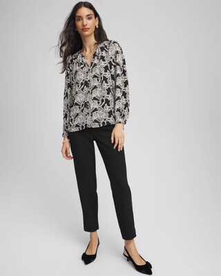 Matelassé Slim Tapered Ankle Pants click to view larger image.