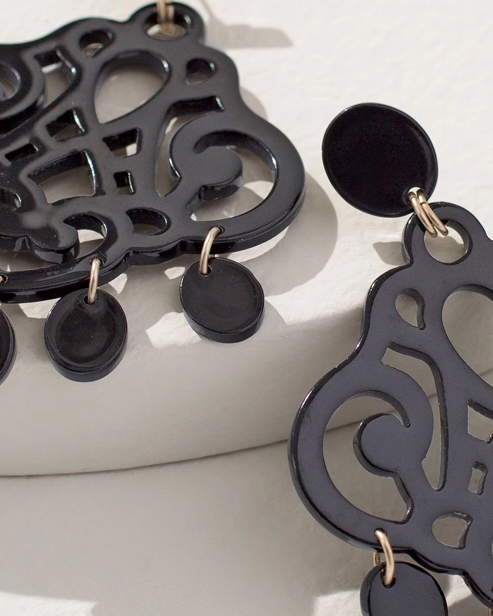Black Chandelier Earrings
