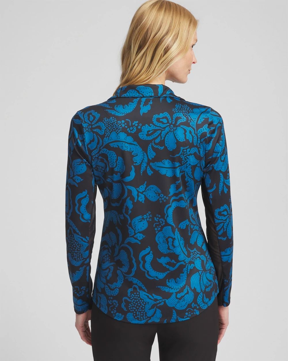Zenergy® UPF Floral Mesh Inset Top