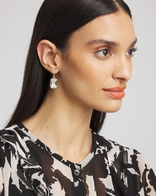 No Droop™ Clear Drop Earrings