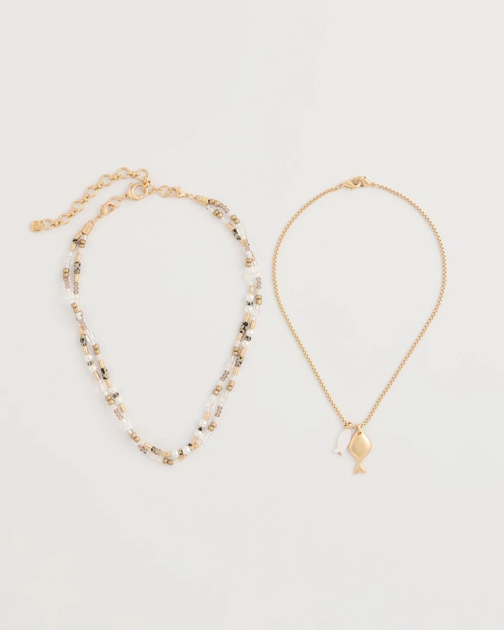 Neutral Jasper Shell Short Necklace