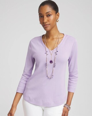 Everyday 3/4 Sleeve V-Neck Tee