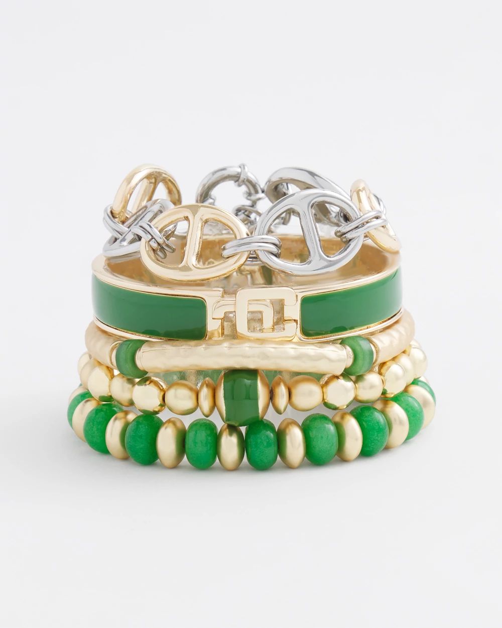 Green Chico's Click Bangle