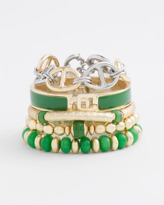 Green Chico's Click Bangle
