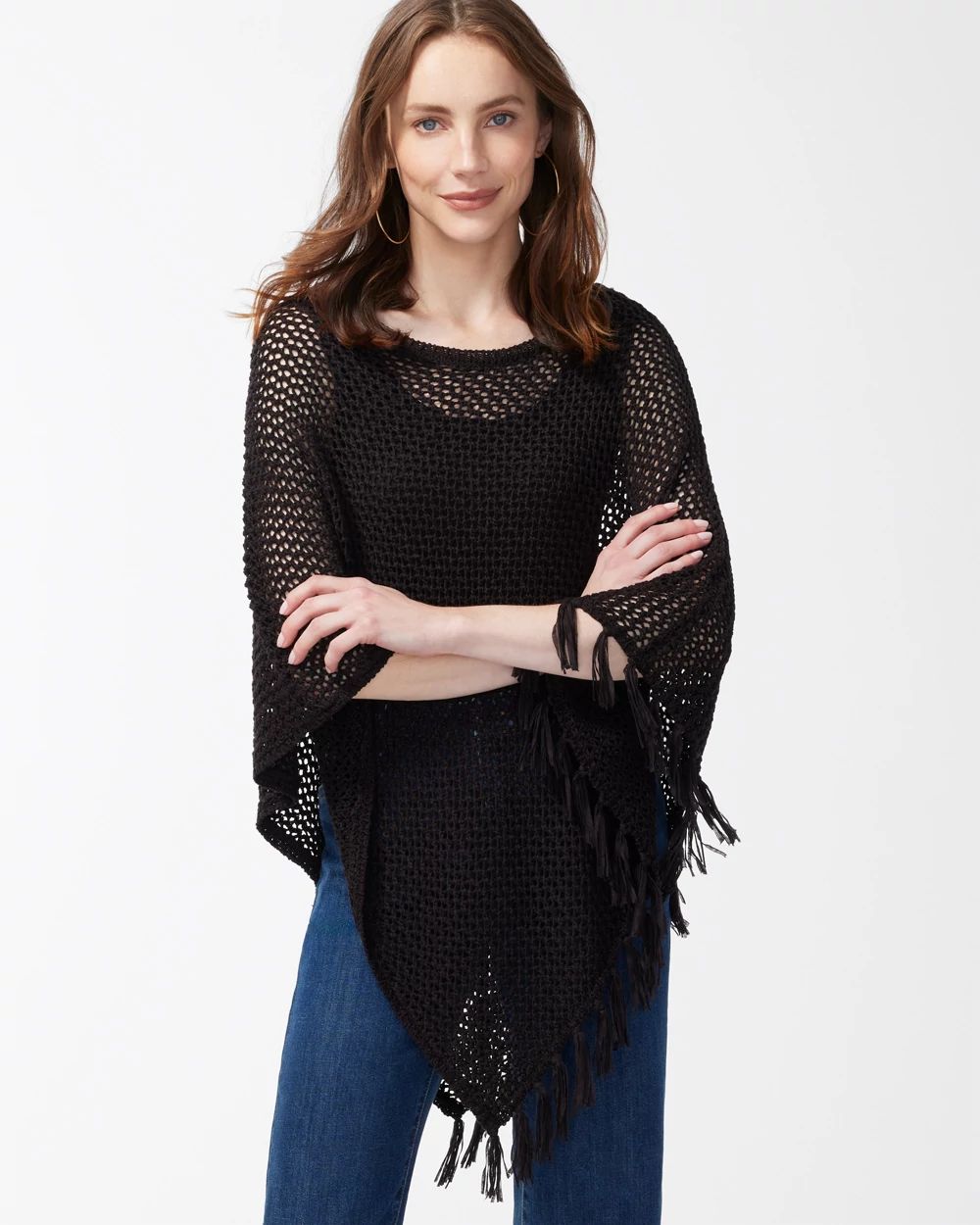 Tape Yarn Poncho